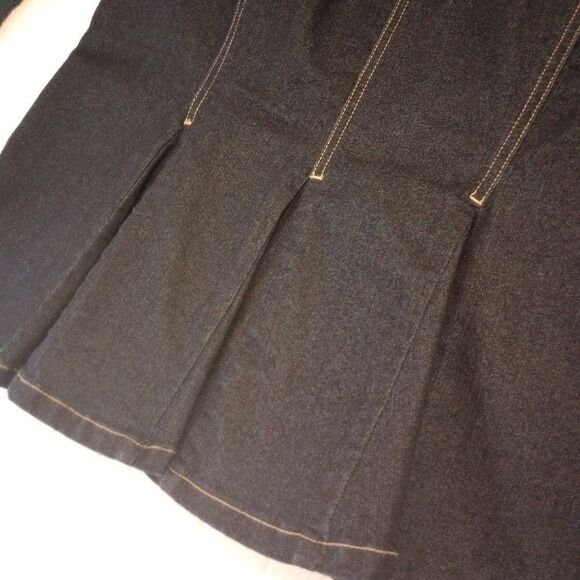 Apostrophe ruffle hem dark wash denim skirt - Picture 5 of 9